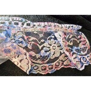 Wrights Lace Blue Pink Green  3.25 Inches 11+ Yards Polyester Ribbon Hole